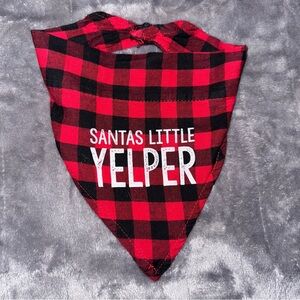 Red and Black Plaid Dog Bandana